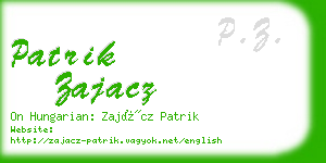 patrik zajacz business card